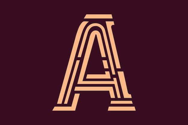 An A letter logo with a bold and strong aesthetic incorporating thick lines and a powerful font