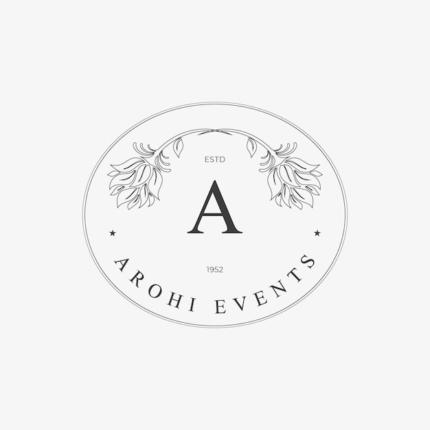 A Letter Logo with a creative Floral concept for company business beauty real estate Premium Vector