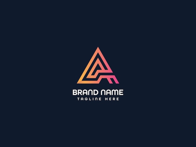 a letter logo with a letter a on a dark background