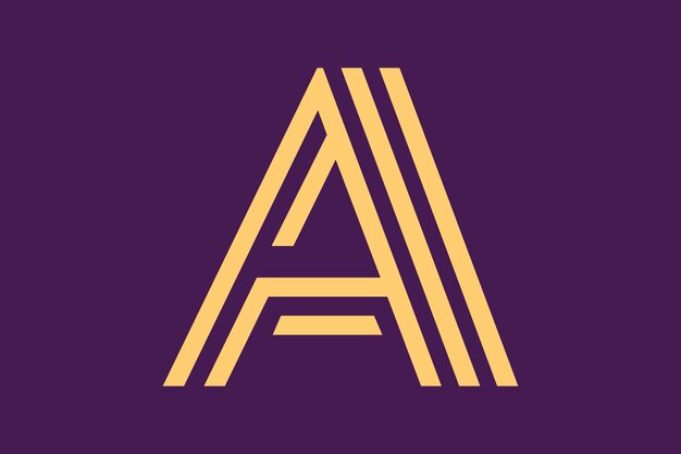 Логотип буквы с минималистичным и чистым внешним видом с использованием простого и гладкого шрифта