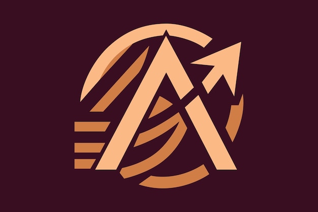 An A letter logo with a stylized arrow representing progress and forward movement