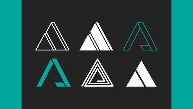 letter a logos set 1