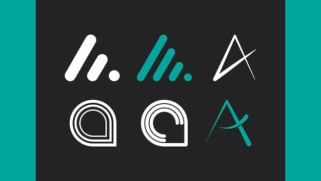 Letter a logos set 2