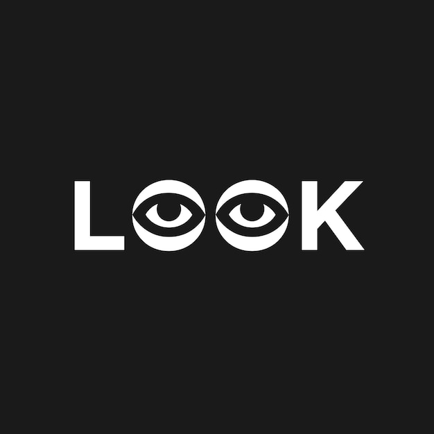 Letter look logo icoon ontwerp sjabloon