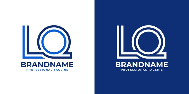 Letter LQ Line Monogram Logo suitable for business with LQ or QL initials