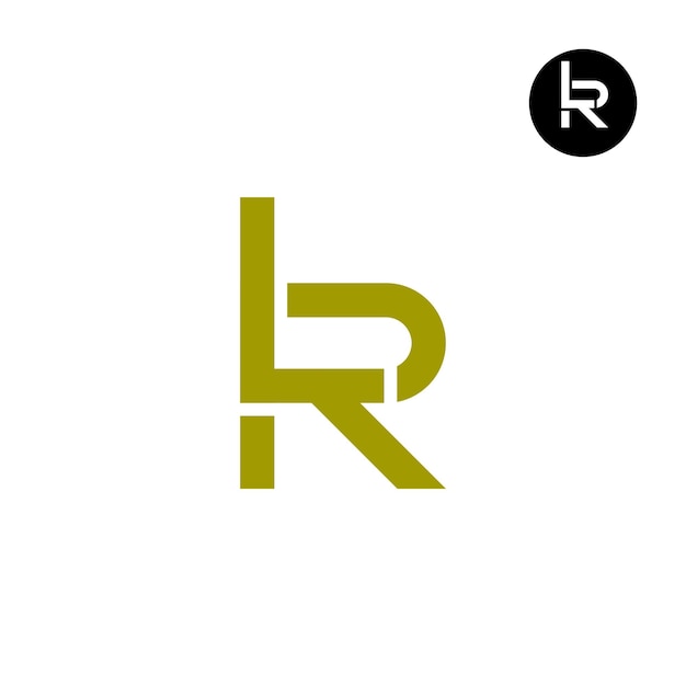 Letter LR RL Monogram Logo Design Unique