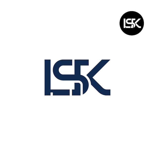 Vector letter lsk monogram logo design