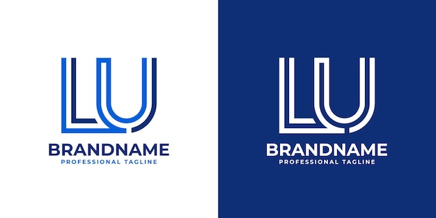 Letter lu line monogram logo geschikt voor bedrijven met lu- of ul-initialen