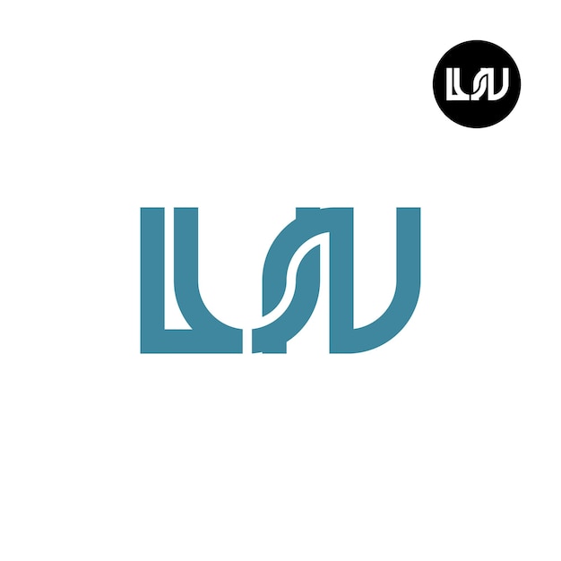 Lettera lun monogramma logo design