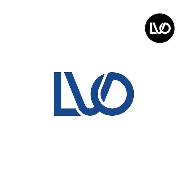Vettore design del logo della lettera lvo monogram