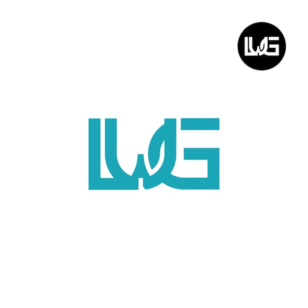 Lettera di disegno del logo monogramma lwg