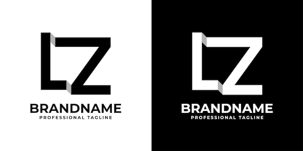 Letter LZ of ZL Monogram Logo geschikt voor elk bedrijf met LZ of ZL initialen