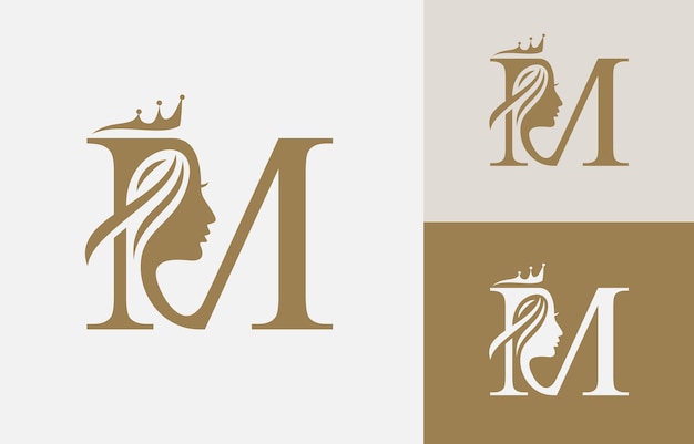 Letter M Beauty Face Logo