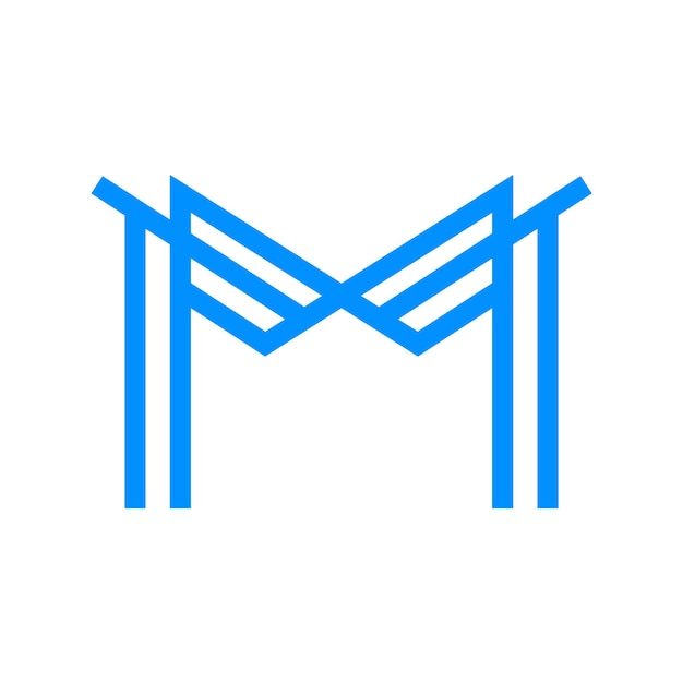 Letter M blue Logo