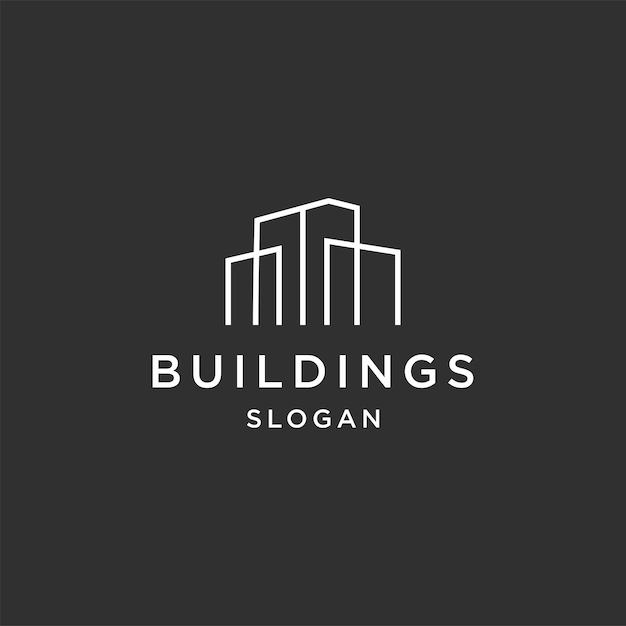 Letter M Building logo icon design template