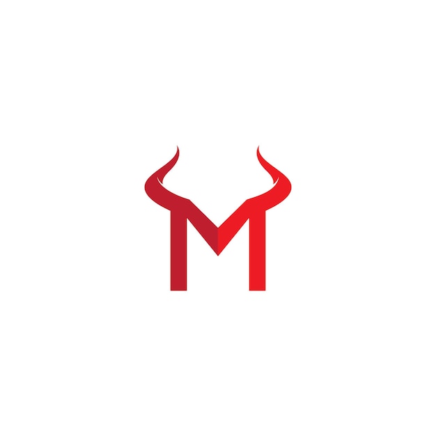 Letter M bull logo vector