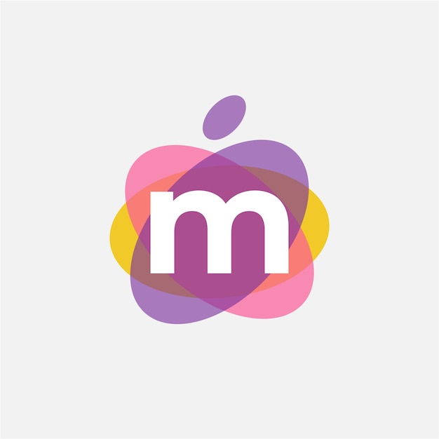 Letter m colorful abstract logo