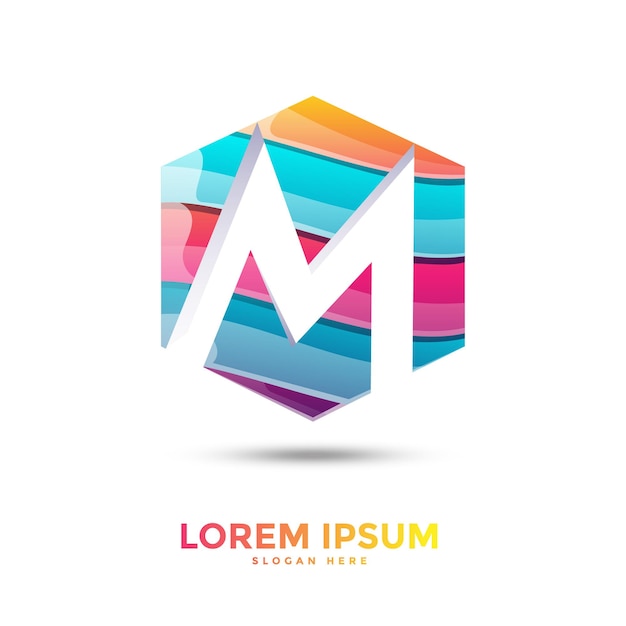 Lettera m logo colorato