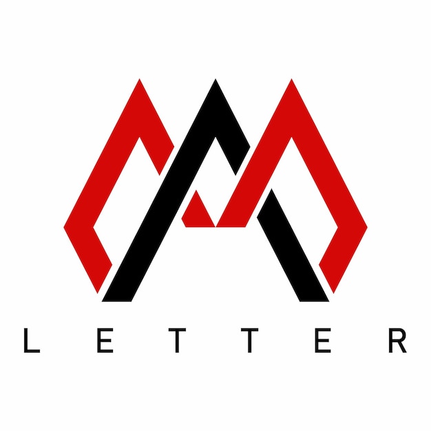 Letter M en A design logo vector