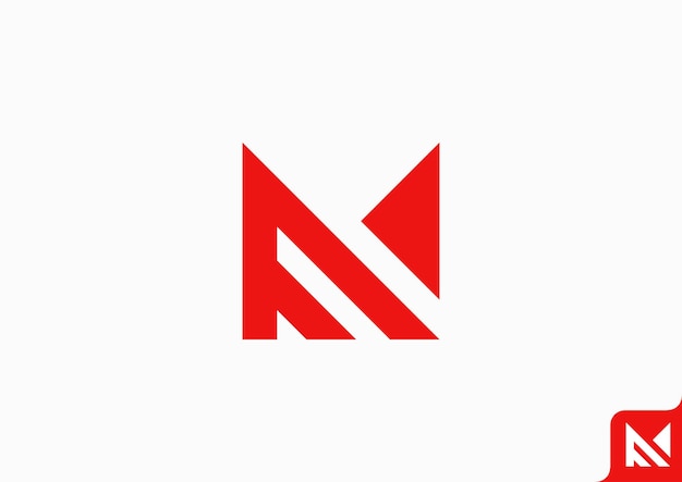 letter M FM logo ontwerp plat minimalistisch concept