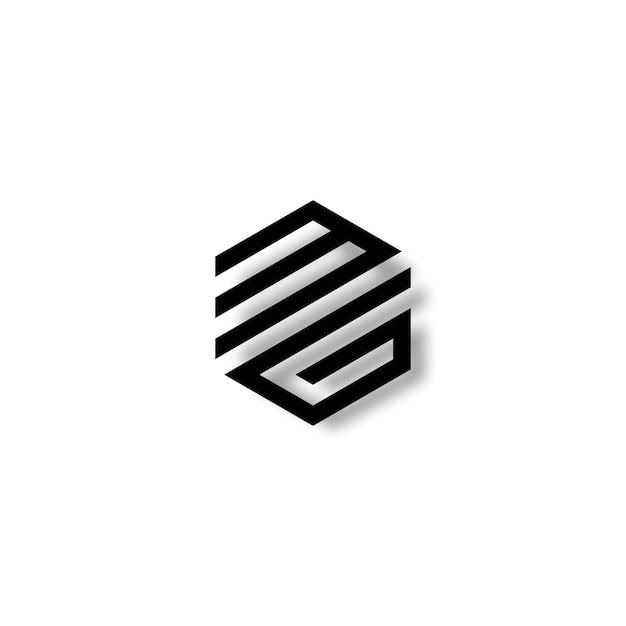 文字 M と G のロゴのデザイン
