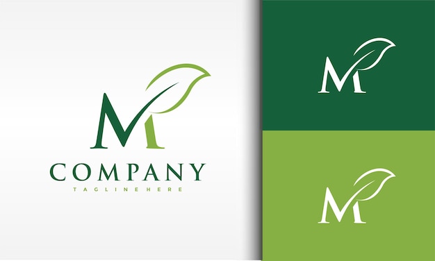 letter M groen blad logo