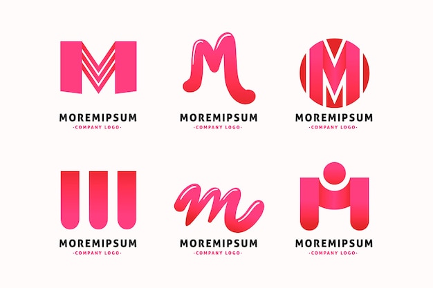 Letter m logo collection template