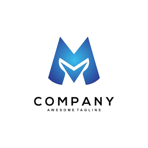 비즈니스용 M 글자 로고 디자인