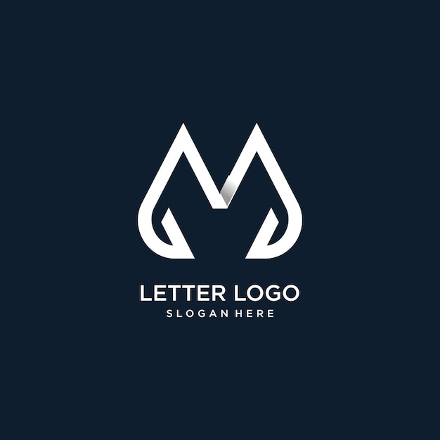 Letter M logo design idee met moderne abstracte stijl