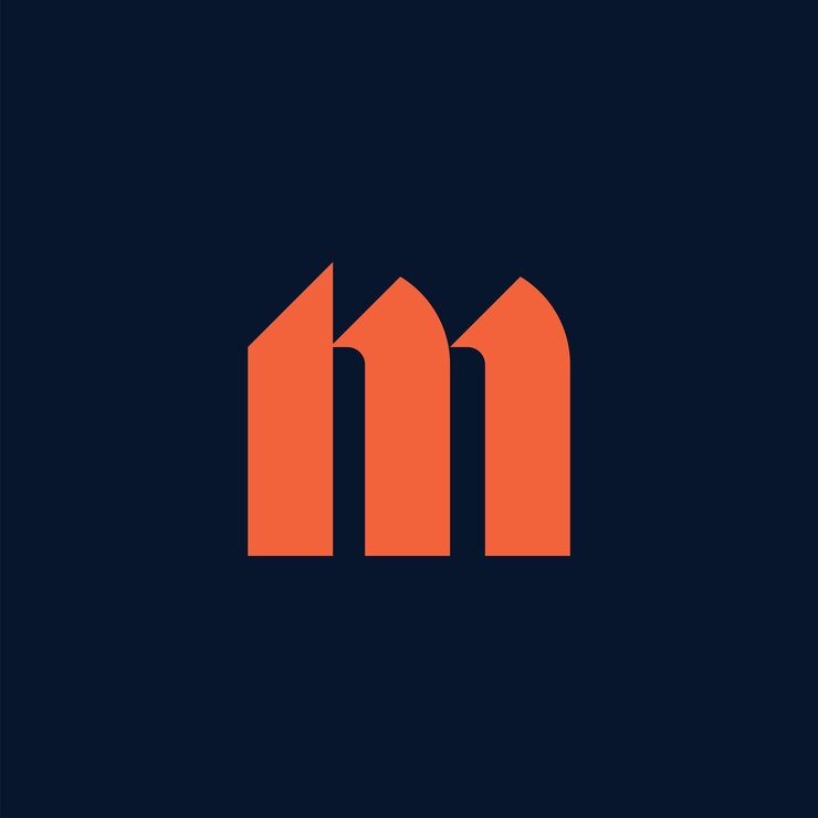 Letter M logo design template elements