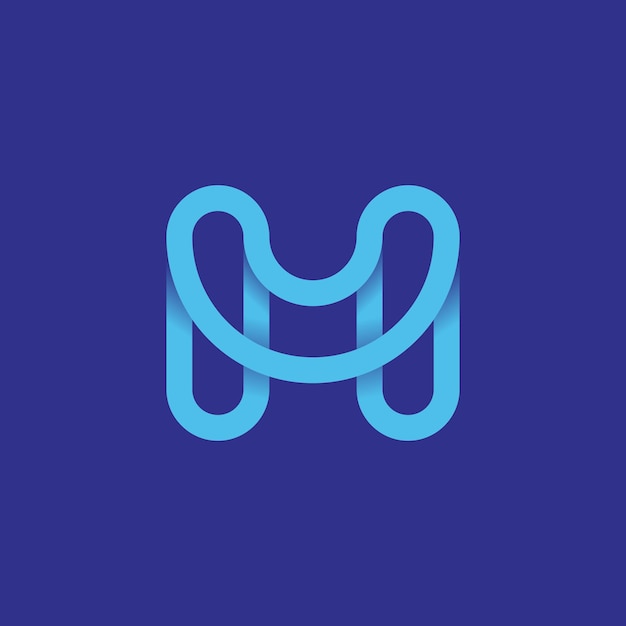 Вектор Технология логотипа буквы m абстрактная