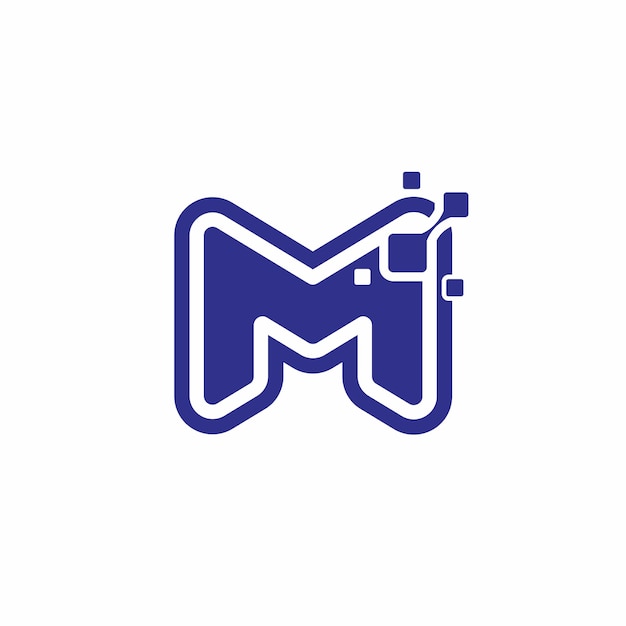 Estratto della tecnologia del modello di progettazione del logo della lettera m