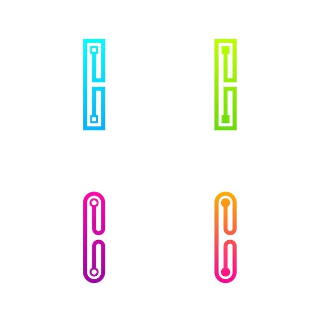ベクトル テクノロジーとデジタルビジネス会社のための3つの線と点の接続を持つ文字mのロゴデザイン