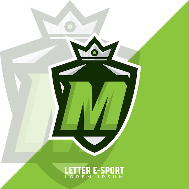 Letter M logo gamer design Initials esports logo design concept emblem design for eSports team