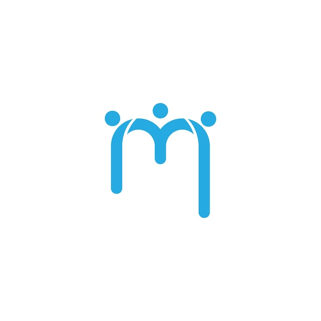 Шаблон логотипа буквы М