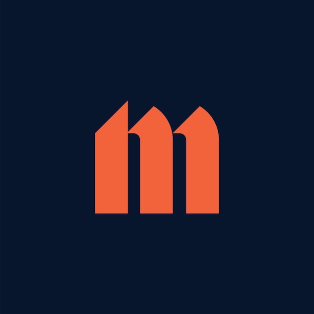 Vector letter m-logo-ontwerpsjabloonelementen