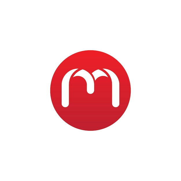 Letter M logo pictogram ontwerpsjabloon