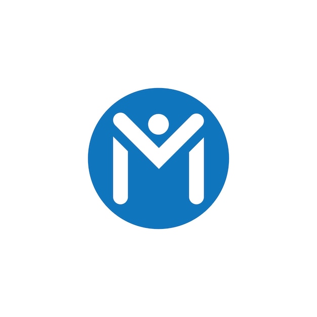 Letter M logo pictogram ontwerpsjabloon