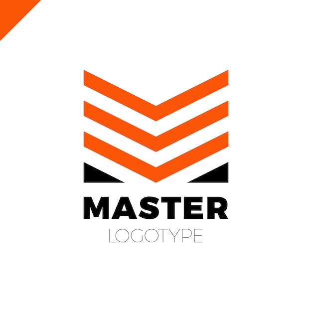 Segno di lettera m. logo. logotipo di business design astratto