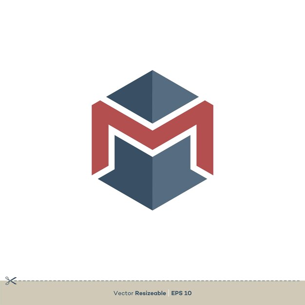 Letter M Logo Template Illustratie Ontwerp Vector EPS 10