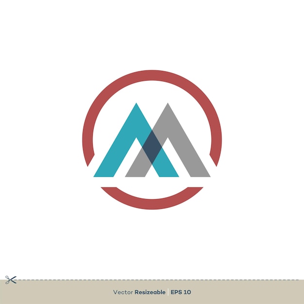 Letter M Logo Template Illustratie Ontwerp Vector EPS 10