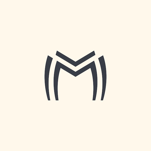 Letter M logo vector met creatief concept ontwerp idee