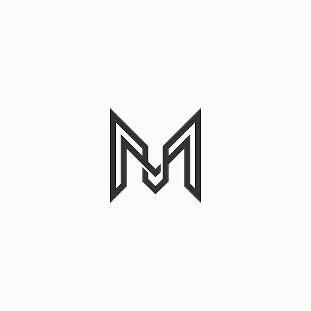 Vettore di lettera m logo