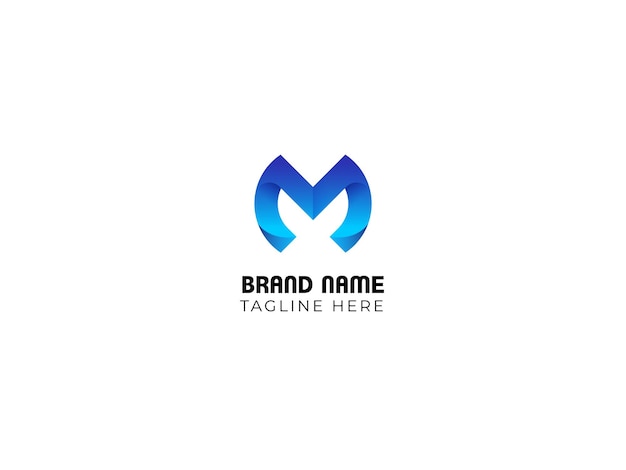 파란색 m이 있는 문자 m 로고