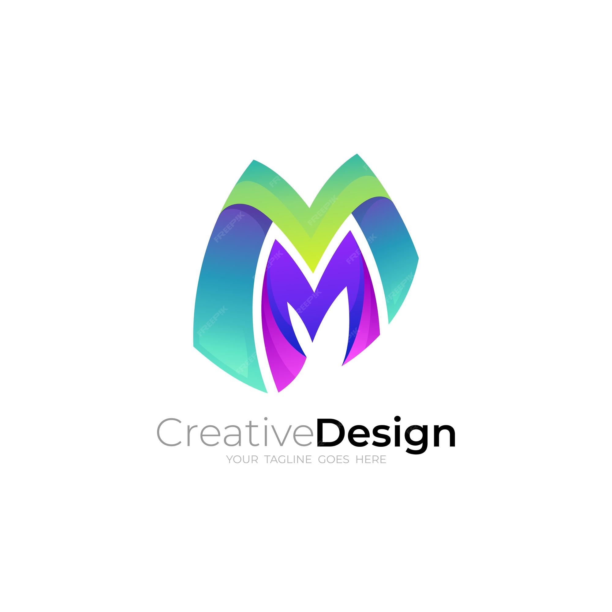 Premium Vector  Letter m logo with mountain design combination double m  icon