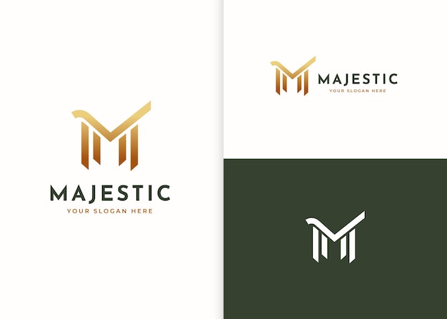 Letter m luxe logo-ontwerp