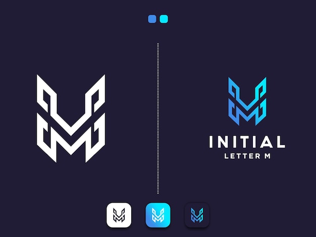 文字mモダンロゴデザインmロゴはあなたのブランドアイデンティティなどに使用されます