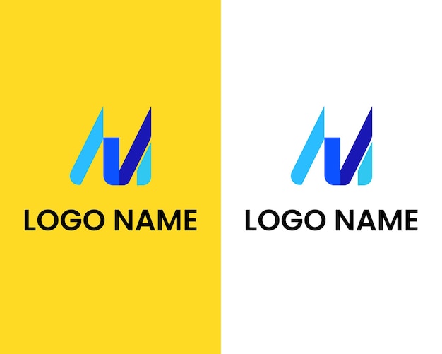 letter m modern logo design template