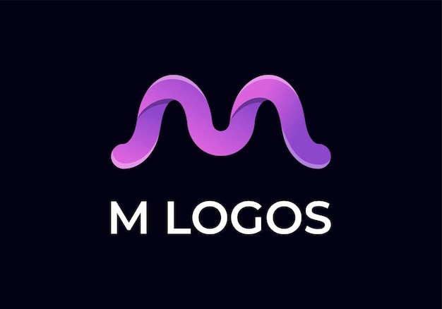 letter M modern logo-ontwerp