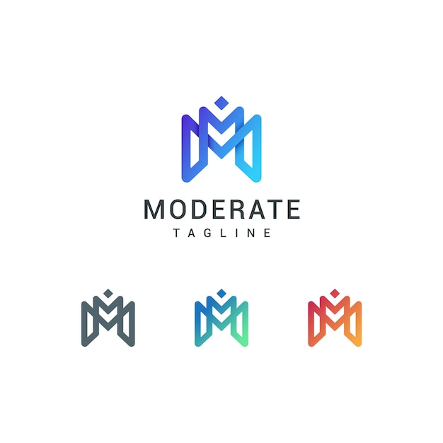 Letter m modern logo